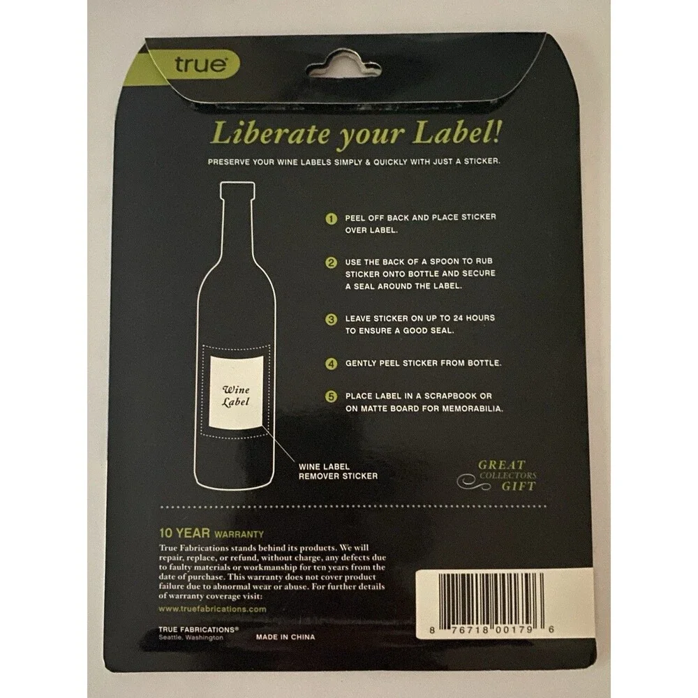 🍷 10 Wine Beer Champagne Label Remover Saver Preserver Laminate Lift 6